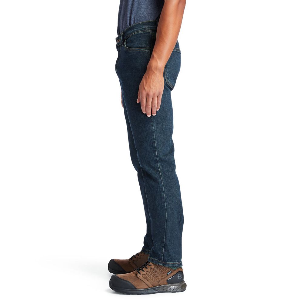 Pantalones Timberland Hombre Pro® Grit-N-Grind Modern Fit Flex Denim Work Azul Marino - Chile RWX-12